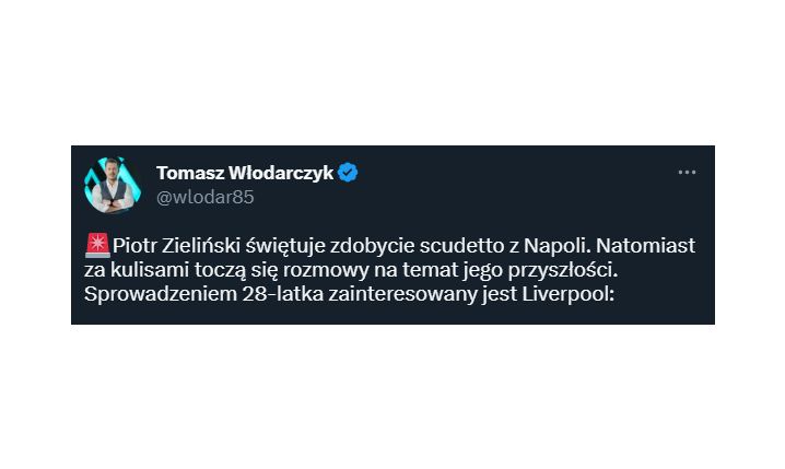 TOPOWY KLUB zainteresowany sprowadzeniem Zielińskiego!